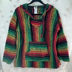 San Jose Women’s Multicolor Striped Baja Hoodie Size Medium